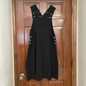 Source Unknown Black Mini Dress with Gold Accents